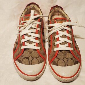Coach - Barrett Sneakers Red & Tan